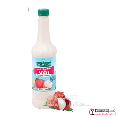 Siro GDF Vải Đậm Đặc 700ml, Chai 700ml, thùng 12