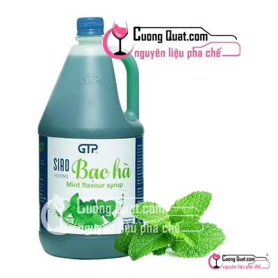 Siro GTP Bạc Hà 2.5kg, Chai 2.5kg, thùng 6