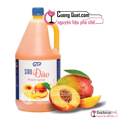 Siro GTP Đào 2.5kg, Chai 2.5kg, thùng 6