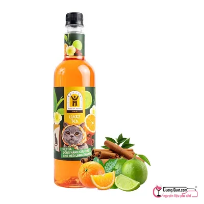 Siro Hestia Lucky Tea Thảo Mộc 750ml, Chai 750ml, thùng 12