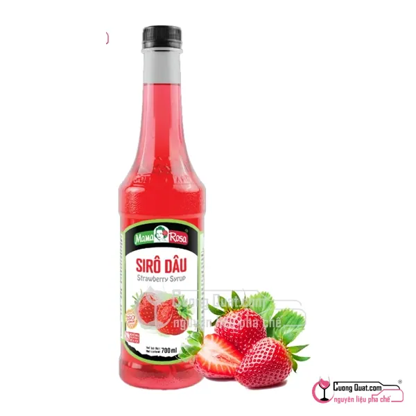 Siro Mama 700ml Dâu, Chai 700ml, thùng 12