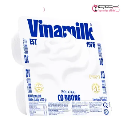 Sữa Chua Ăn CÓ ĐƯỜNG Vinamilk 100g, Lốc 4, thùng 12 lốc