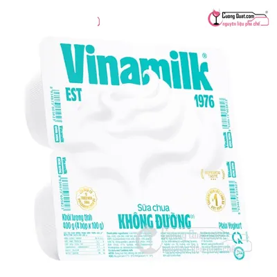 Sữa Chua Ăn KHÔNG ĐƯỜNG Vinamilk 100g, Lốc 4, thùng 12 lốc