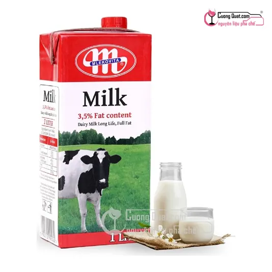 Sữa Tươi Mlekovita 1L, Hộp 1L, thùng 12