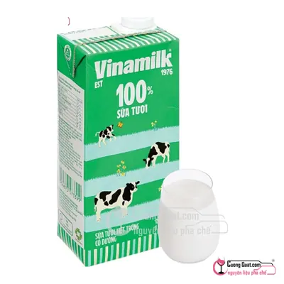 Sữa Tươi Vinamilk CÓ ĐƯỜNG 1L, Hộp 1L, thùng 12