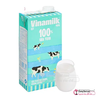 Sữa Tươi Vinamilk KHÔNG ĐƯỜNG 1L, Hộp 1L, thùng 12