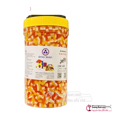 Thạch 3D Nhỏ Trái Cây Douxian 2.5kg, Hủ 2.5kg, thùng 6