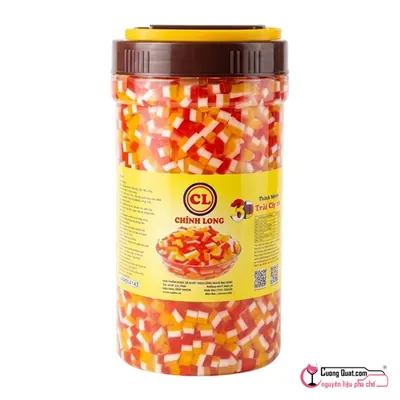Thạch Chính Long 3D Trái Cây 2.3kg, Hộp 2.3kg, thùng 6