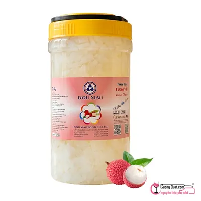 Thạch Dừa Douxian Vải 2.5kg, Hủ 2.5kg, thùng 6
