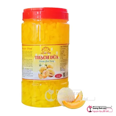 Thạch Dừa Hương Lotus Dưa Vàng 2.5kg, Hủ 2.5kg, thùng 8