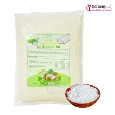 Thạch Dừa Lotus Nguyên Vị 1.5kg, Gói 1.5kg, thùng 10