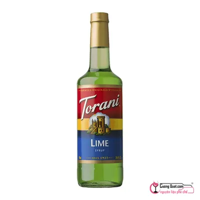 Torani Siro Lime 750ml, Chai 750ml, thùng 12