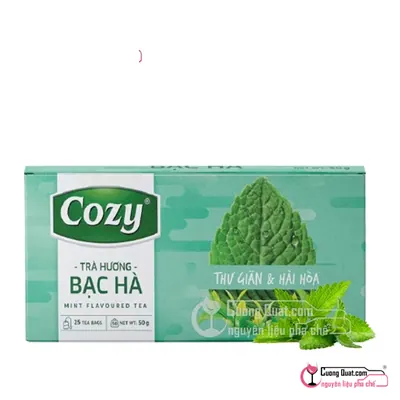 Trà Túi Lọc Cozy Bạc Hà 50g, Hộp 50g, thùng 36