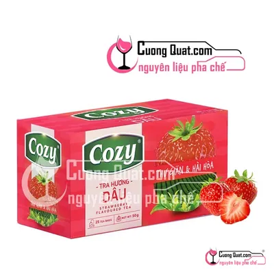 Trà Túi Lọc Cozy Dâu 50g, Hộp 50g, thùng 36