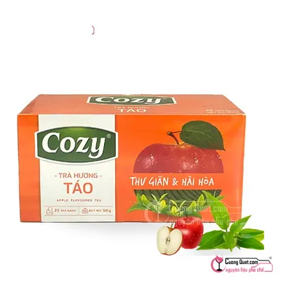 Trà Túi Lọc Cozy Táo 50g, Hộp 50g, thùng 36