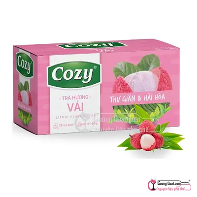 Trà Túi Lọc Cozy Vải 50g, Hộp 50g, thùng 36