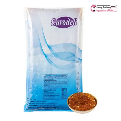 Trân Châu 3Q Caramel Eurodeli Taiwan 2kg, Gói 2kg, thùng 6