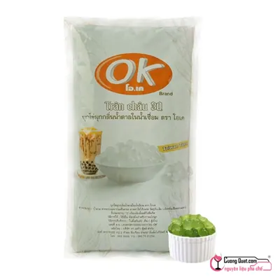 Trân Châu 3Q Ô Long OK Thái 2kg, Gói 2kg, thùng 6
