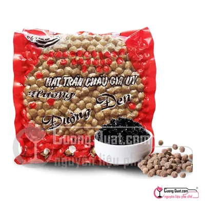 Trân Châu Đường Đen Gia Uy 2kg, Gói 2kg, thùng 10