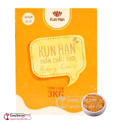 Trân Châu Hoàng Kim KunHan 3kg, Hộp 3kg, thùng 6