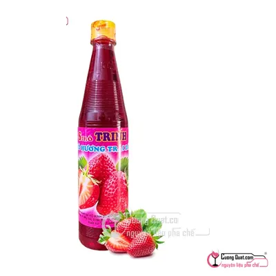 Trinh Siro Dâu 600ml, Chai 600ml, thùng 20