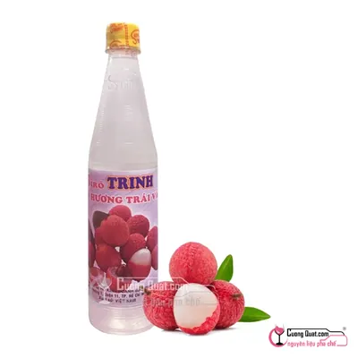 Trinh Siro Vải 600ml, Chai 600ml, thùng 20