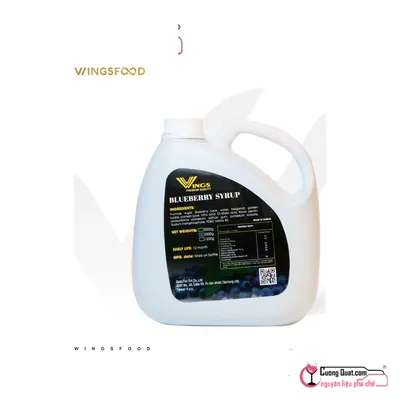 Wings Siro Việt Quất 2.5kg, Can 2.5kg, thùng 6